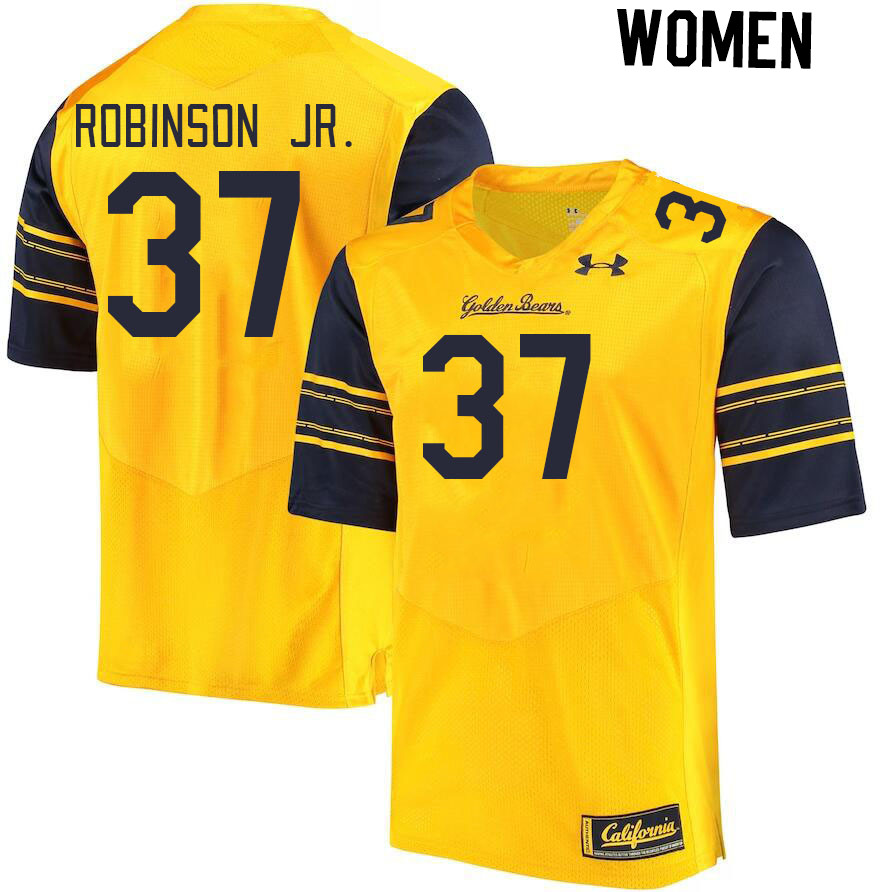 Women #37 Kenden Robinson Jr. California Golden Bears College Football Jerseys Stitched Sale-Gold - Click Image to Close
